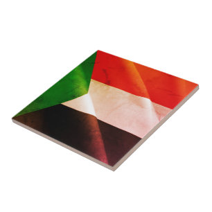 zSD002 SUDAN, Waving Flag, Afrika, Fliese