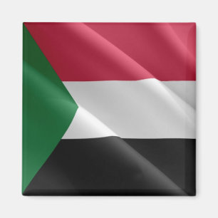zSD002 SUDAN, Waving Flag, Afrika, Kühlschrank Magnet