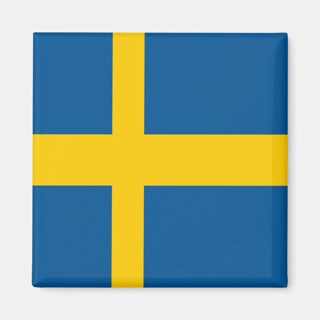 zSE001 SCHWEDISCHE FLAG SCHWEDEN, Kühlschrank Magnet (Vorne)