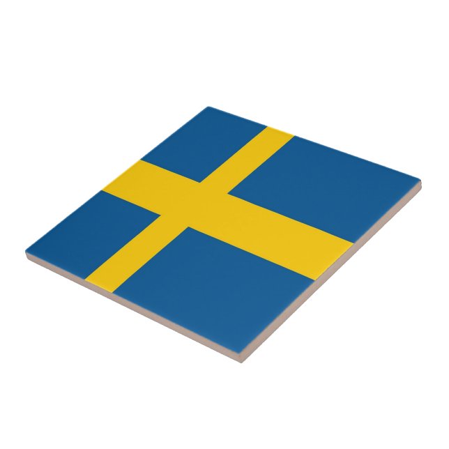 zSE001 SCHWEDISCHE FLAGGE SCHWEDEN, Fliese (Seite)