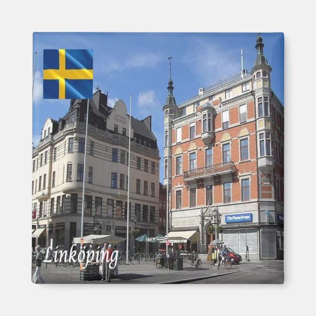 zSE013 LINKÖPING, Schweden, Europa, Kühlschrank Magnet (Vorne)
