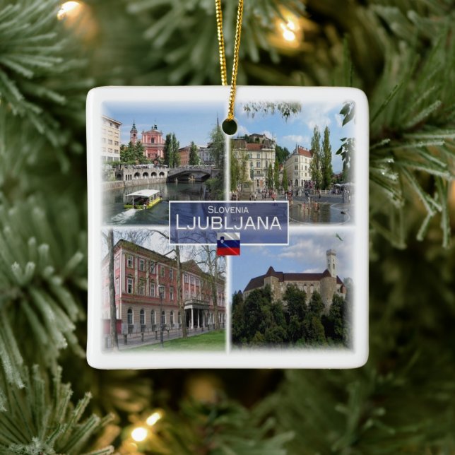 zSI017 LJUBLJANA, Slowenien, Europa, Keramikornament (Baum)