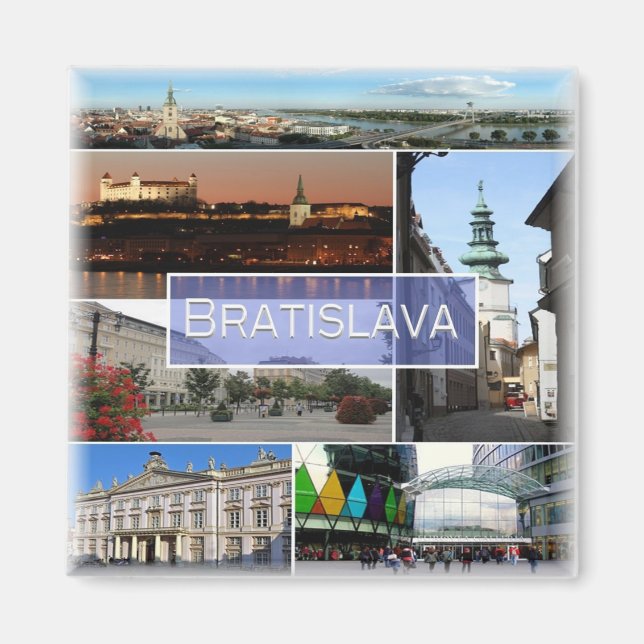 zSK004 BRATISLAVA, Slowakei, Europa, Kühlschrank Magnet (Vorne)