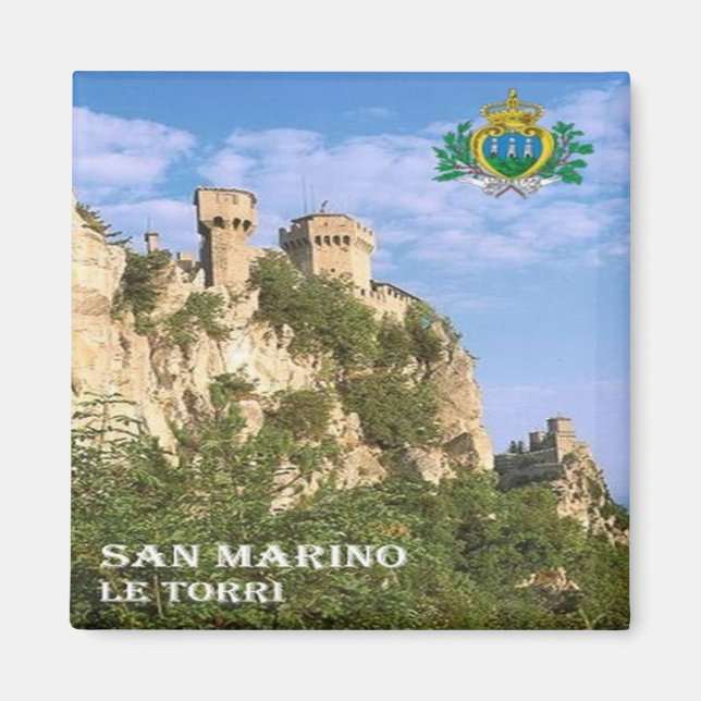 zSM006 DIE BEIDEN TOWERS, San Marino, Europa, Kühl Magnet (Vorne)