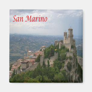 zSM007 MONTE TITANO Panorama, San Marino, Kühlschr Magnet
