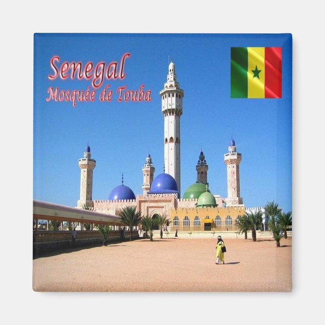 zSN012 SENEGA, Touba Moschee, Afrika, Kühlschrank Magnet (Vorne)