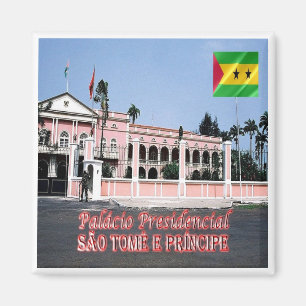 zST006 SAO TOME'Der Präsidentenpalast, Kühlschrank Magnet
