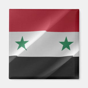zSY002 winkend Syrische FLAGGE Syrien, Kühlschrank Magnet