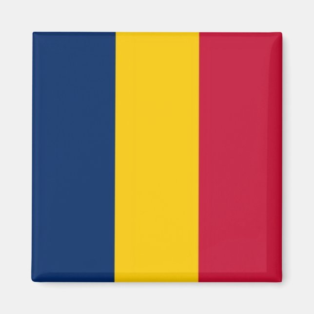 zTD001 CHAD, Flag, Afrika, Kühlschrank Magnet (Vorne)