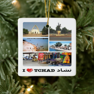 zTD007 Tschad I Love, Mosaik, Afrika, Keramikornament