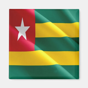 zTG002 TOGO Waving Flag, Afrika, Kühlschrank Magnet