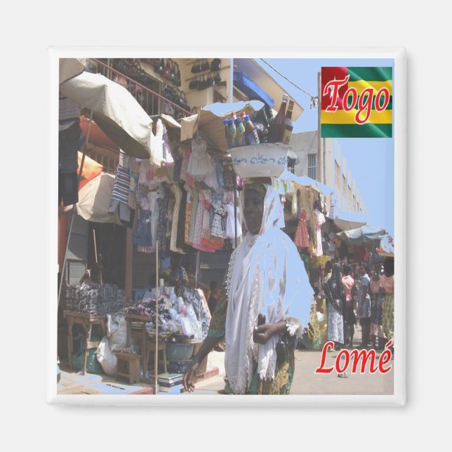 zTG004 LOME' Togo, Afrika, Kühlschrank Magnet (Vorne)