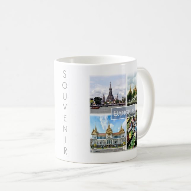 zTH009 Collage von BANGKOK, Thailand, Asien, Kaffeetasse (VorderseiteRechts)