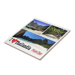 zTH011 i Liebe MAYA BAY KRABI Thailand Asien, Fliese