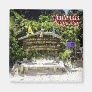 zTH023 MAYA BAY in Krabi, Thailand, Kühlschrank Magnet
