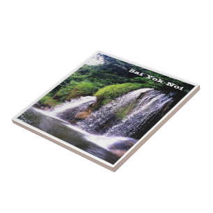zTH025 Wasserfall von SAI YOK NOI, Thailand, Fliese