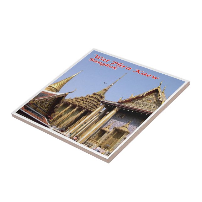 zTH032 WAT PHRA KAEW, Thailand, Fliese (Seite)