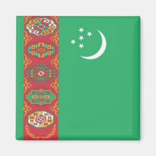 zTM001 Turkmen FLAG Turkmenistan, Fridge Magnet