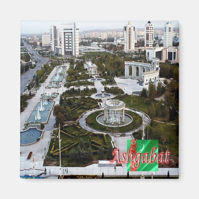 zTM006 view of ASHGABAT, Turkmenistan Asia, Fridge Magnet (Vorne)