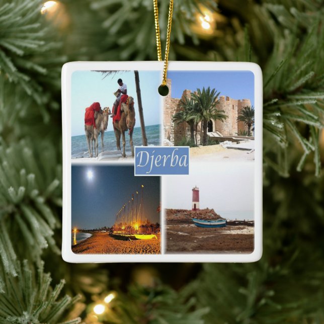 zTN017 DJERBA, Mosaik, Tunesien, Afrika, Keramikornament (Baum)