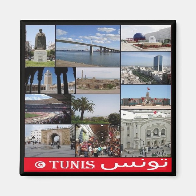 zTN020 TUNIS, Mosaik, Tunesien, Afrika, Kühlschran Magnet (Vorne)