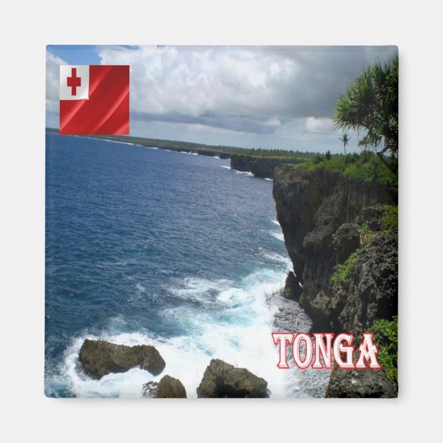 zTO007 TONGA, Küste, Ozeanien, Kühlschrank Magnet (Vorne)