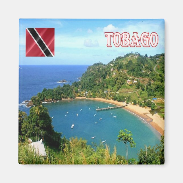 zTT007 TOBAGO, Parlatuvier Bay, Kühlschrank Magnet (Vorne)