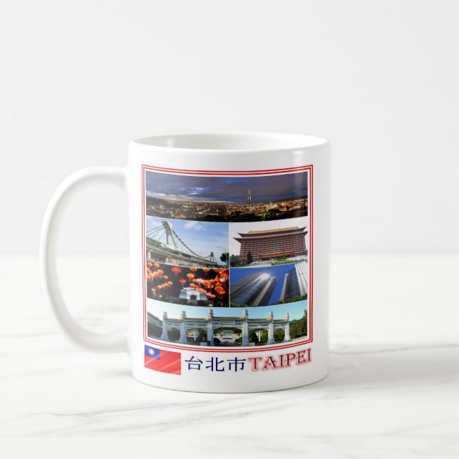 zTW009 TAIPEI, Mosaik, Taiwan-Formosa, Kaffeetasse (Links)