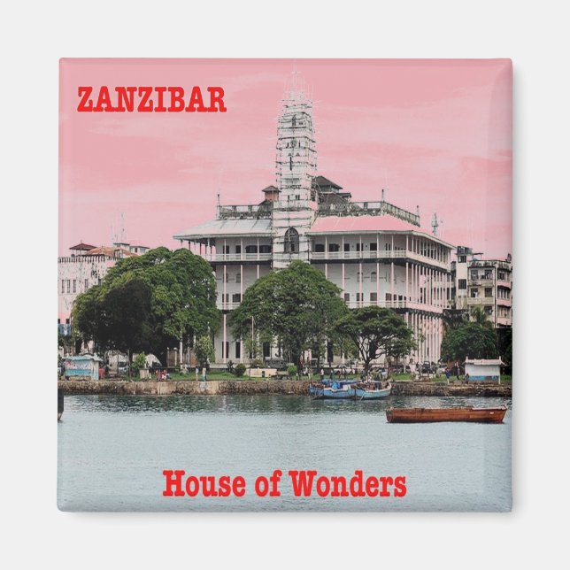 zTZ008 ZANZIBAR, House of Wonders, Tansania, Kühls Magnet (Vorne)