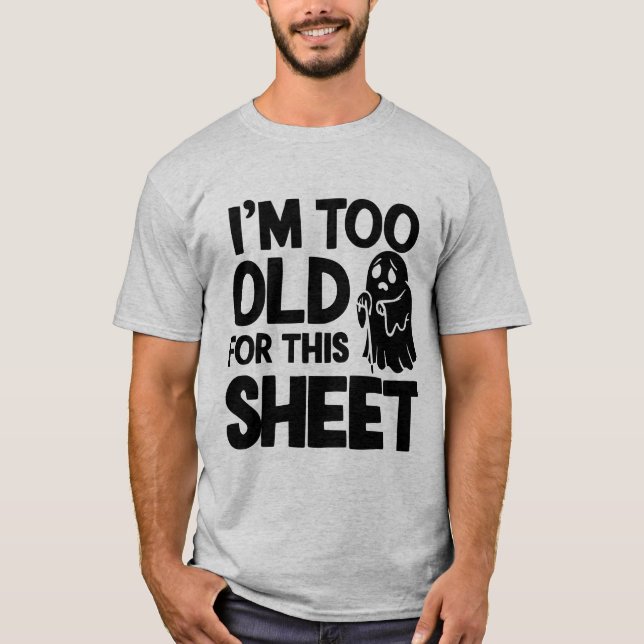 Zu alt für dieses Blatt Halloween T-Shirt (Vorderseite)
