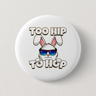 Zu angesagt Hop Osterhase Button
