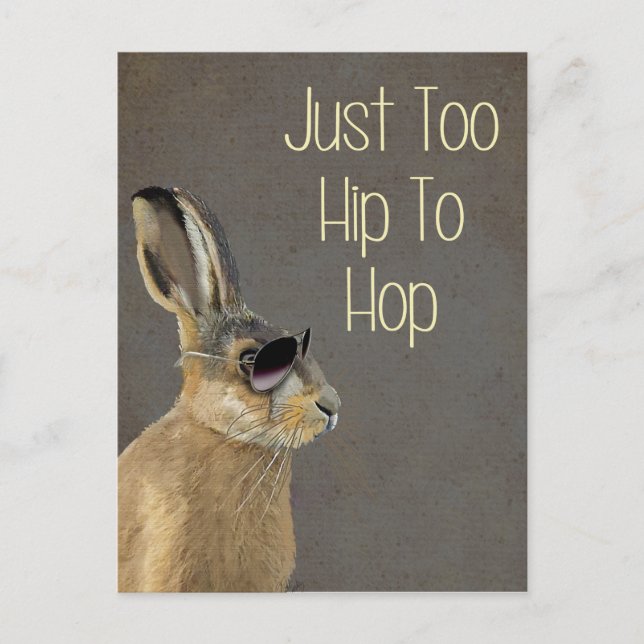 zu Angesagt, um graue Hop zu erhalten Postkarte (Vorderseite)