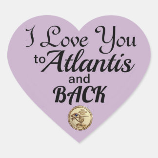 zu Atlantis und zurück - Gold-Logo-Heart-Aufkleber Herz-Aufkleber