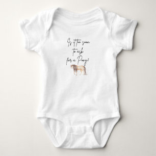 Zu bald, um für ein Pony Cowboy Baby Fragen Strampler