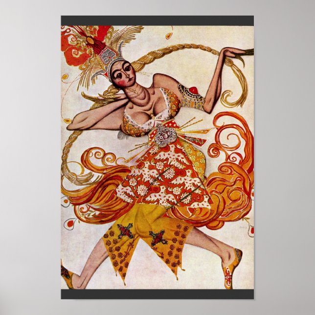 Zu Ballettfigurine: Feuervogel von Bakst Léon (Bes Poster (Vorne)