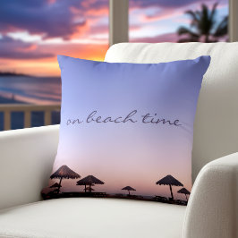Zu Beach Time California Lila Sunset Foto Kissen
