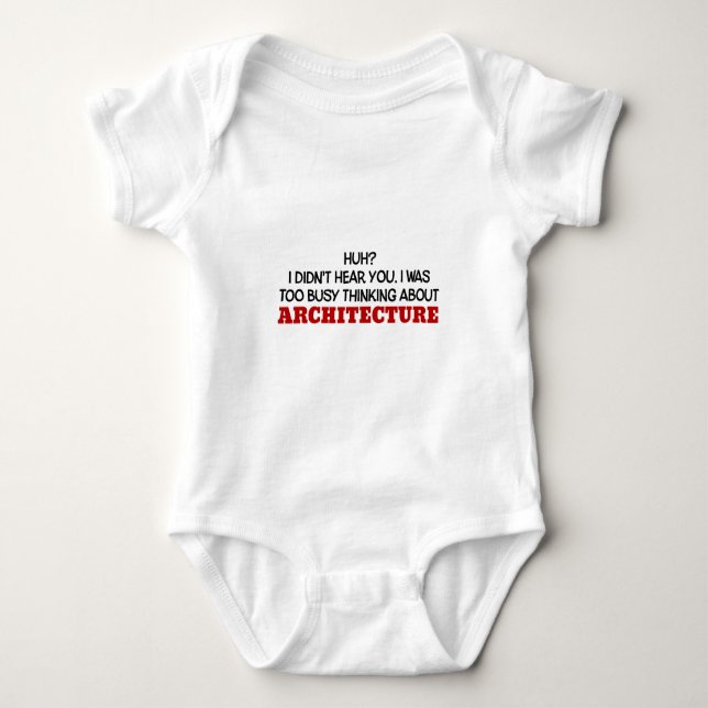 Zu beschäftigtes Denken an Architektur Baby Strampler (Vorderseite)