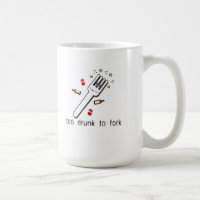 Zu betrunken gabeln Tasse