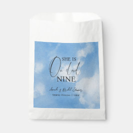 zu Cloud Nine 9 Calligraphy Blue Brautparty Geschenktütchen