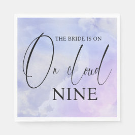 zu Cloud Nine 9 Calligraphy Blue Brautparty Serviette