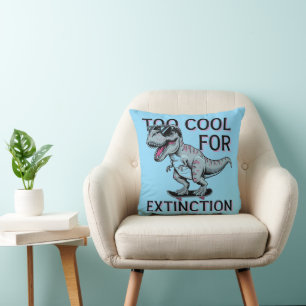 Zu Cool für das Aussterben T-Rex Skater - Funny Di Kissen