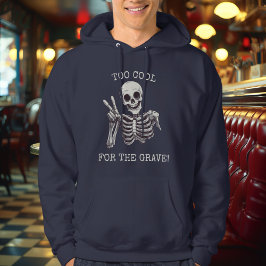 Zu Cool für das Grab! - Geschälter Skelettkäfer Hoodie