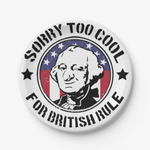 Zu Cool für die britische Herrschaft (G.Washingto Pappteller