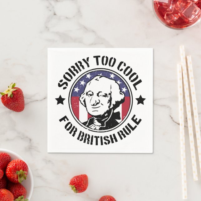 Zu Cool für die britische Herrschaft (G.Washington Serviette (Beispiel)