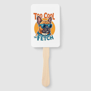 Zu cool für Fetch Französische Bulldogge Vintage-S Fächer