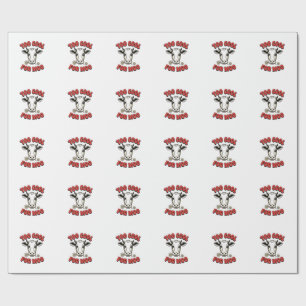 Zu cool für Moo Lustiges Kuh Vintage-Shirt-Design_ Geschenkpapier