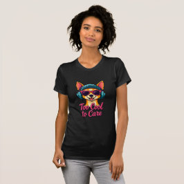Zu Cool für Pflege - Retro Cartoon Dog T - Shirt