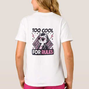 Zu cool für Regeln – Moderne Streetwear-Katze T-Shirt