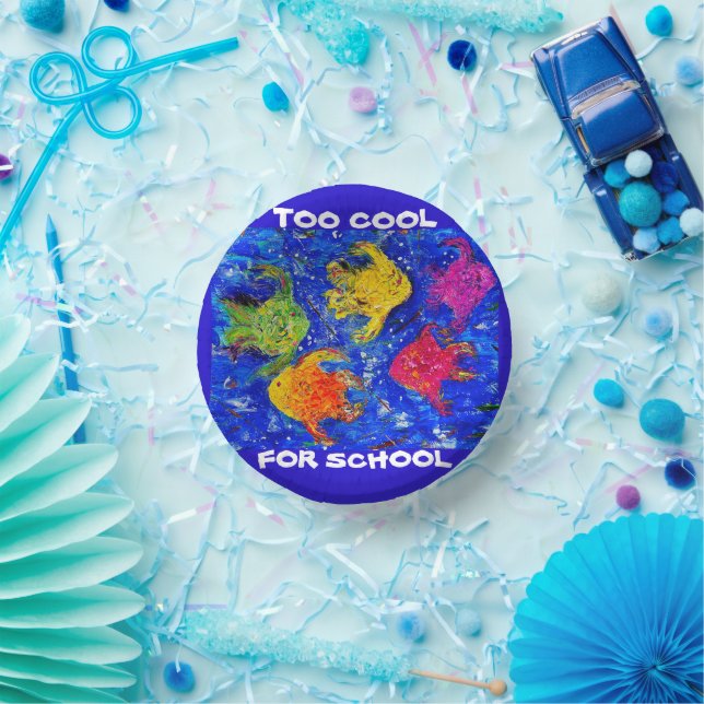 ZU COOL FÜR SCHULPAPIER PAPPTELLER (Party)