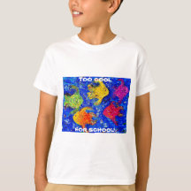 Zu Cool für T - Shirt in der Schule